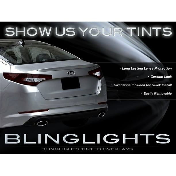FITS 2019 Kia Optima vinyl Taillight & Reflector covers tints smoked 6 pieces 